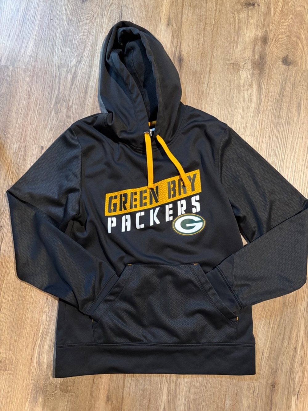 NFL Black Hoodie with Yellow Accents and Team Logo
